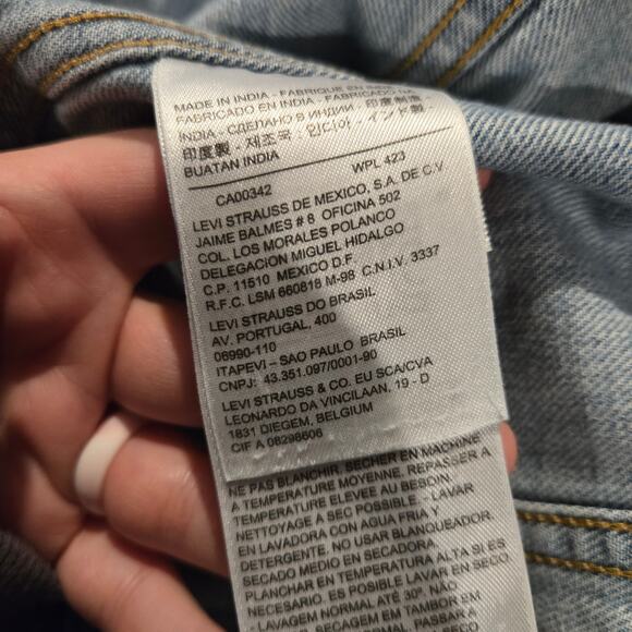 Levi's XX distressed denim vest sz M - Picture 7 of 10